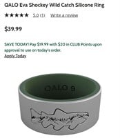 QALO Men's Rubber Silicone Ring, Wild Catch
