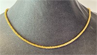 16" Italian Sterling Vermeil DiamondCut Rope Chain
