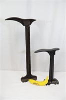 2 Vintage Cast Iron Shoe Cobbler Stands