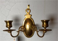 PR OF BRASS CANDLE SCONCES