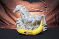 1950s / MCM Ceramic Horse & Foal TV Lamp