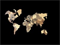 Wood Map Of The Earth Puzzle