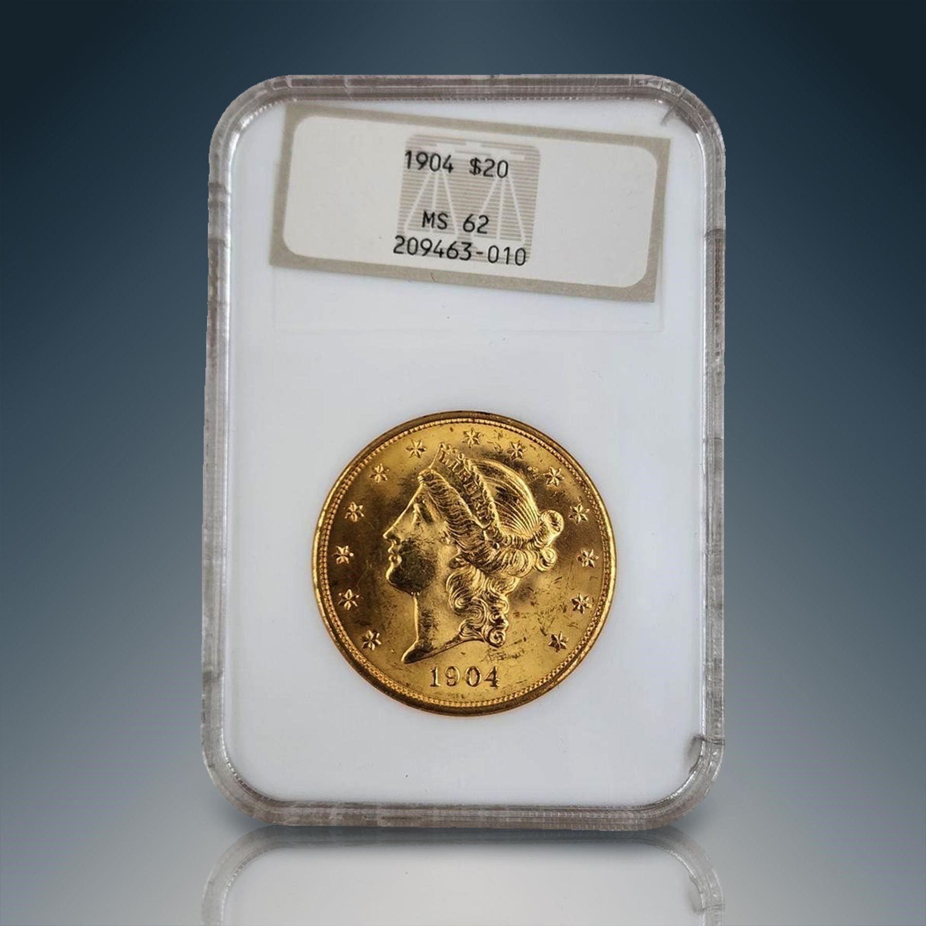 1904 20 Dollar NGC MS64 Double Eagle United States