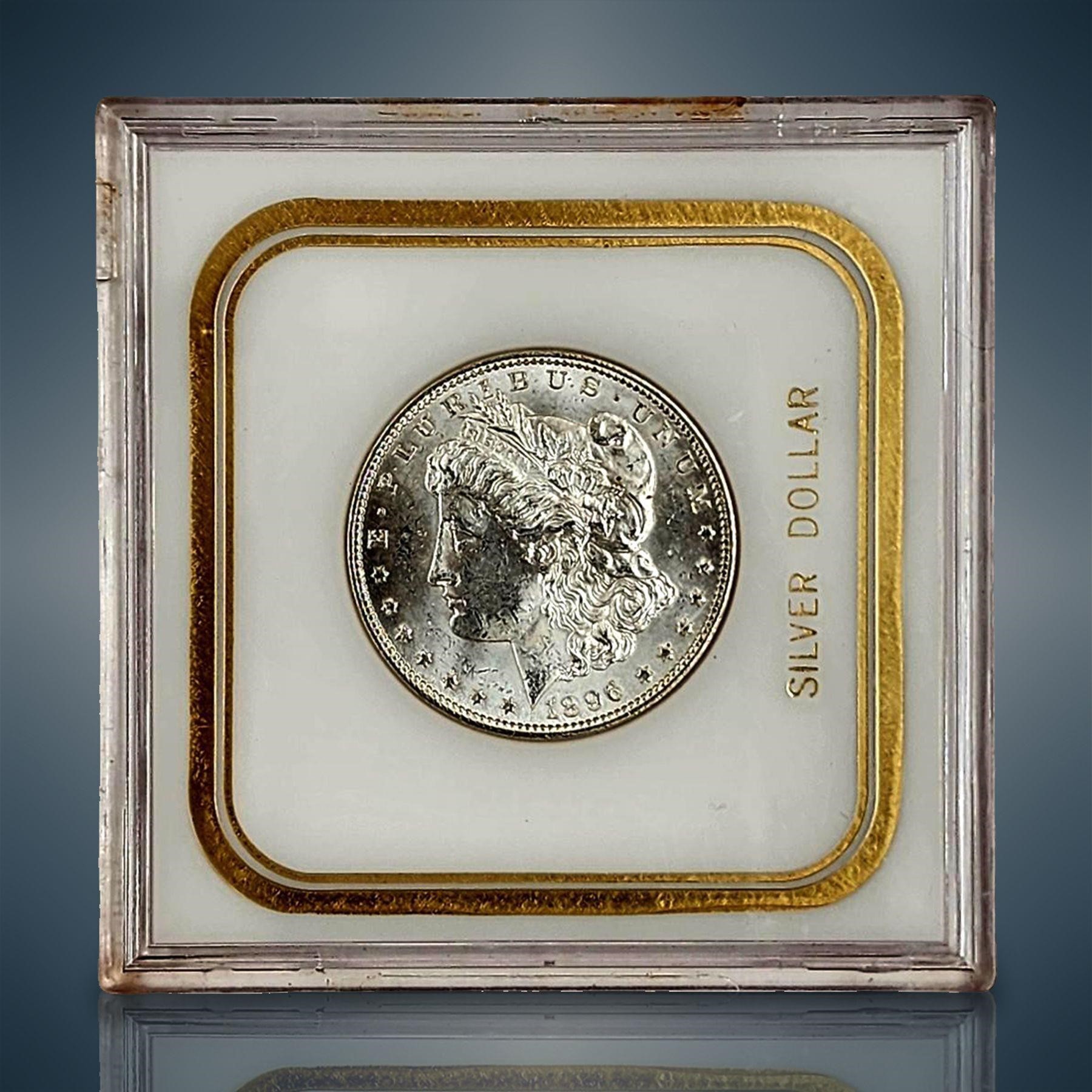 1896 Morgan Silver Dollar Ungraded But Excellent A