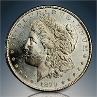 1878 S Morgan Silver Dollar Ungraded Mostly Pristi