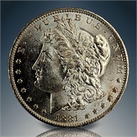 1881 O Morgan Silver Dollar Ungraded Mostly Pristi