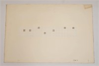 VINTAGE ABSTRACT SQUARES LITHO SIGNED R KUHN 80