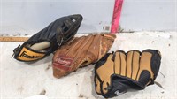 3 Baseball Gloves