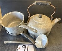 Antique Tea Kettle Ladel Pot