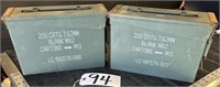 2 Ammo Cans Metal Cartridge Boxes