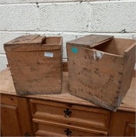 Two old Irish Timber Butter Boxes "Eire"