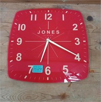 Jones Clock Glass Wall Clock - battery