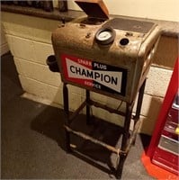 Vintage "Duckhams" Spark Plug Cleaning Station