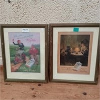 Two Framed Advertising Prints "Chesterfield