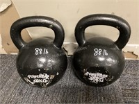 Pair of 88# Kettlebell Weights