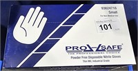 4 Boxes Pro Safe Nitrile Gloves sz Small