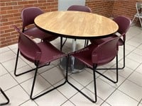 Pedestal Table & 5 Chairs