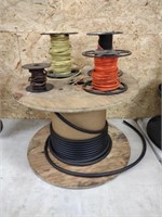 Spools of assorted plastic coated wiring