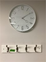 Clock & Coat Rack