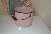 Pink Enamel Bucket