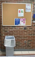Bulletin Board & Trash Can