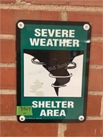Tornado Shelter Metal Sign, 7"x10"