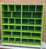 Large Wood Cubby on Castors