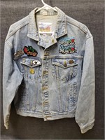 Excelled Size M, Women's Jean jacket With Patches