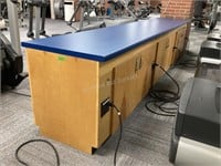 Double Sided Cupboard with Blue Countertop