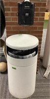 Fiberglass Trash Can & Wipe Dispenser