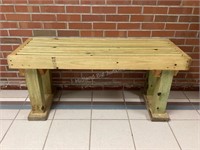 Wood Bench, 4'x18"x21" tall