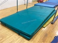 Two Large Green Tumbling/Gymnastics Mats
