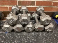 4 Pairs of 15# Dumbbells