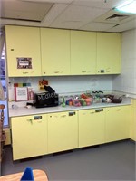 Yellow Upper & Lower Storage Cabinets