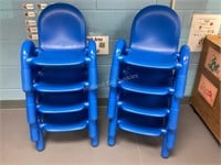 8 Angeles Corp. Plastic Blue Kids Chairs