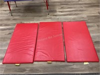 3 Red Nap Time Mats, 23"x45 1/2"