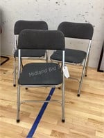 3 Padded Folding Chairs