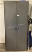 Large Metal Storage Cabinet & Contents