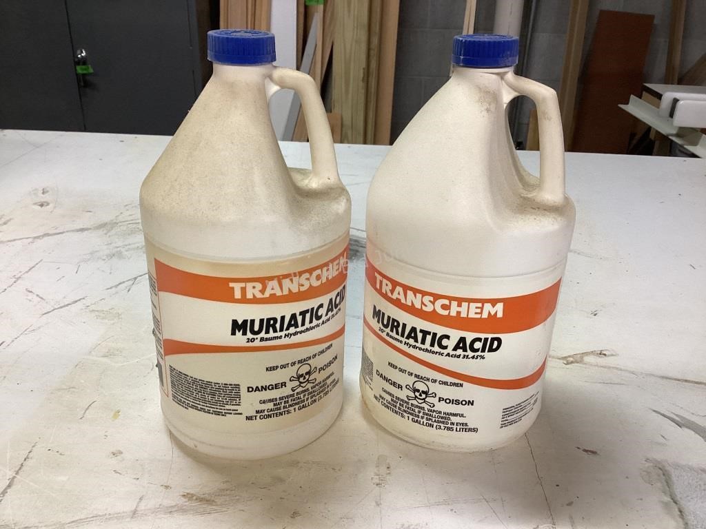 Two Gallons Muriatic Acid, Unopened