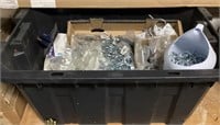 Bin of Hardware, Cable Hangers, Nut Cages & More