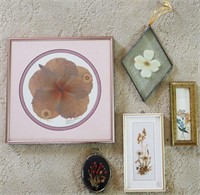 5pc Framed Pressed Flowers