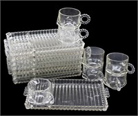 15pc Vntg Hazel Atlas Snack Trays & Cups