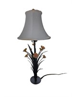 Vintage Metal Floral Table Top Lamp