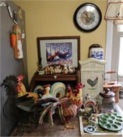 Large Collection of Rooster, Chicken, & Home Décor