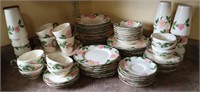 83pc Franciscan Desert Rose Dishes