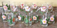 20pc Hand Painted Franciscan & Style Glasses