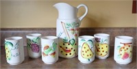 7pc Ceramic Juice Set