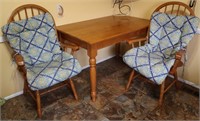 3pc Wood Dining Table & Chairs