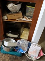 Contents of Kitchen Cabinet - Bake Ware, Flatware