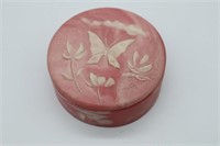 Incolay Stone Butterfly Trinket Box